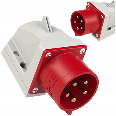 Obrázek produktu pro PCE WO325, povrchová zásuvka, 32A, 5P, 400V, IP44, červená