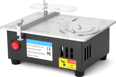Produktbild von Mini Tischkreissäge 96W, 7-stufig verstellbarer Elektroschneider, Desktop-Stromversorgung