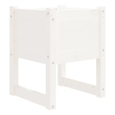 Image de Jardinière Blanc 40x40x52,5 cm Bois massif de pin