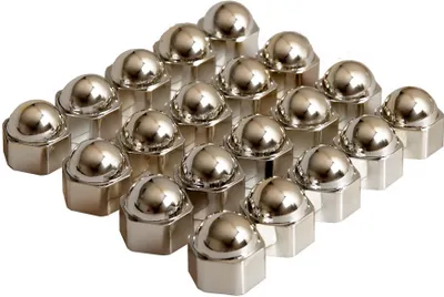Immagine prodotto di 1X Rallye Set Tappi Dadi Ruota Cromatici Tappi Dadi Plastici Cromati Sw 17Mm
