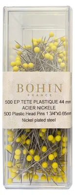 Produktbild von Bohin extra lange Stecknadeln gelb