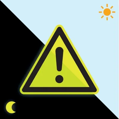 Produktbild von PERMALIGHT power langnachleuchtend Warnschild Allgemäß Warnzeichen, ISO, Kuns...