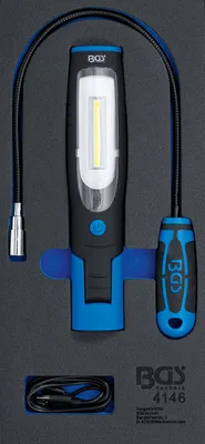Productafbeelding van BGS Technic Gereedschapskist 1/3: Handlamp en magnetische zuignap, 788 mm, 788 g