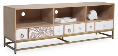 Immagine prodotto di Mobile TV SANSIBAR AMRUM, colore marrone, dimensioni 160x55x40 cm