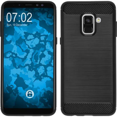 Produktbild von PhoneNatic Case kompatibel mit Samsung Galaxy A8 Plus (2018) - schwarz Silikon Hülle Ultimate Cover