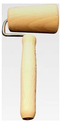 Produktbild von Diagonal Nudelholz für Kekse und Tarte, kleiner Holzroller mit Griff, 7,5 cm