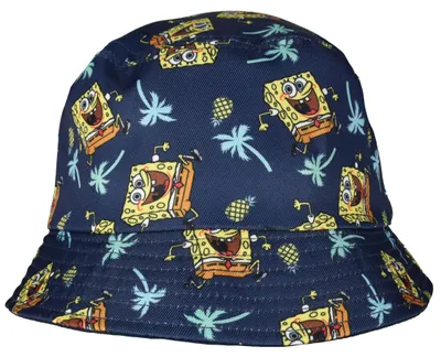 Produktbild von Spongebob Schwammkopf Fischerhut für Jungen - Pineapple Kinder Bucket Hat Sonnenhut Anglerhut Blau