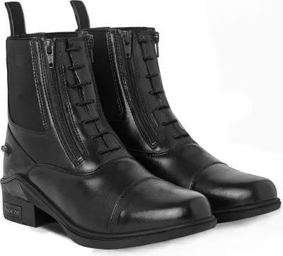 Produktbild von Horze Kingston Damen Reitstiefeletten mit doppeltem Reißverschluss, Schwarz, 41