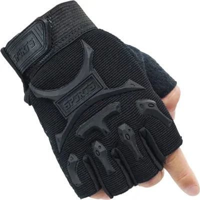 Produktbild von 1 Paar Kinder-Halbfingerhandschuhe, rutschfeste Sportfäustlinge, großflächiges Anti-Rutsch-Design, elastische, weiche Handschuhe