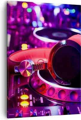 Produktbild von Bild auf Leinwand - Leinwandbild - Einteilig - DJ Disco Nachtclub Audio - 50x70cm - Wand Bild - Wanddeko - Wandbilder - Leinwanddruck - Wanddekoration - Leinwand bilder - Wandbild - PA50x70-2404