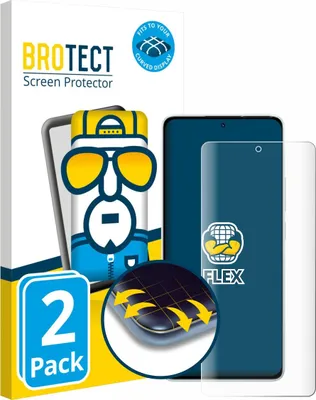 Produktbild von 2x BROTECT Fullscreen Schutzfolie für Xiaomi Redmi Note 14 5G Displayschutz Folie Fullcover Klar Transparent