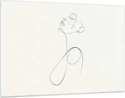 Produktbild von Bilder auf glas - Einteilig - Linie Linie Frau - 120x80cm - Glasbilder - Wandbilder - Bilder - zum Aufhängen bereit - Wanddekoration aus Glas - Glas Bilder - Wandbild auf Glas - GAA120x80-5112