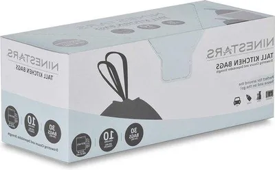 Imagen del producto de Bolsa de basura blanca resistente con cierre hermético - NSTB-10-30