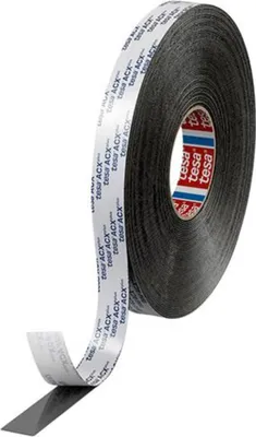 Image de tesa ACXplus 7065 noir, ruban blanc 25 m x 12 mm