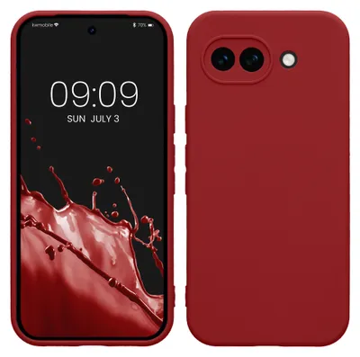 Produktbild von kwmobile Handyhülle für Google Pixel 10a Hülle - weiches Handy Silikon Case - Schutzhülle Cover - Rhabarber Rot