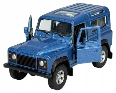 Produktbild von Welly Land Rover Defender Blau Metallmodell Spielzeug 1:34