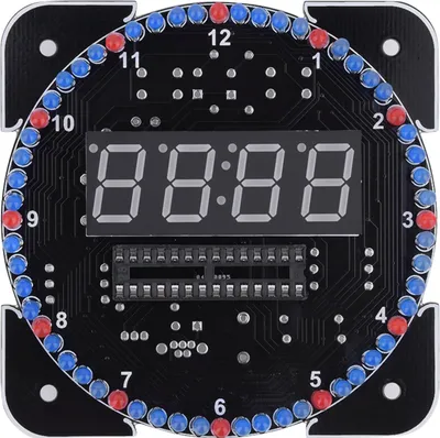 Zdjęcie produktu dla Obrotowy cyfrowy elektroniczny zegar temperatury LED z kablem USB, zielony