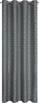 Zdjęcie produktu dla Eurofirany 460814, Przezroczysty, Szary, Wzór, Poliester, Oczko, 140 g/m²
