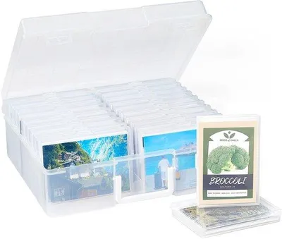 Produktbild von Fotoaufbewahrungsbox 35 x 19 cm, Foto Organizer mit 20 Fächern für 10x15 cm Fotos