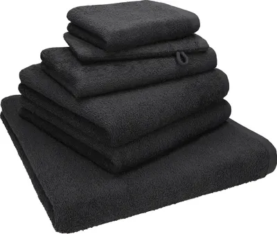 Produktbild von Betz 6-tlg. Handtuch-Set BERLIN 1 Liegetuch 2 Handtücher 1 Gästetuch 1 Seiftuch 1 Waschhandschuh 100% Baumwolle – Farbe: graphit grau