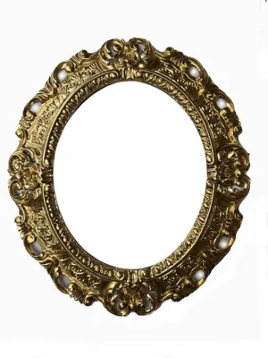 Immagine prodotto di Specchio da parete ovale in stile barocco, antico, con cornice dorata, dimensioni 45x38 cm