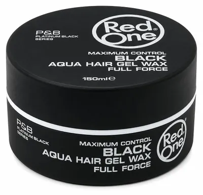 Immagine prodotto di Red One Black Aqua: Gel-cera per capelli, 150 ml. Cera-gel per capelli che offre una tenuta forte, effetto bagnato, lucentezza, ideale per capelli corti, stile da barbiere, styling maschile. Articoli per parrucchieri, prodotti per lo styling maschile, disponibili su Temu e TikTok Shop