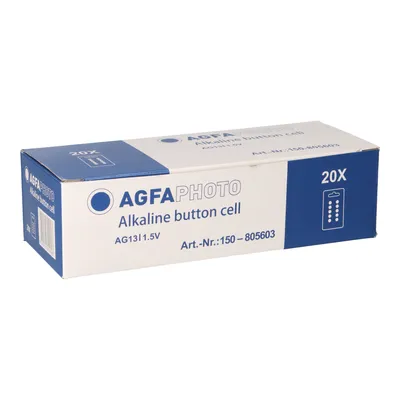 Zdjęcie produktu dla AGFAPHOTO LR44 V13GA 1.5V 200 sztuk 20x blister pack of 10
