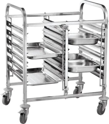 Immagine prodotto di HENDI Carrello da trasporto doppio - 12xGN1/1, 810x610x(H)960mm