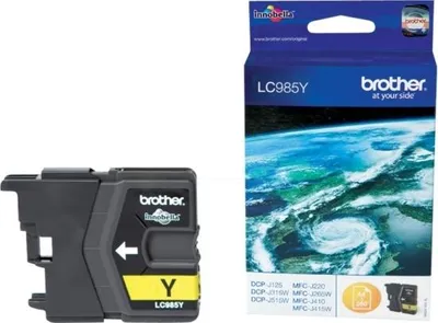 Produktbild von Brother LC985YBP - Gelb - original - Blisterverpackung - Tintenpatrone - für Brother DCP-J125, DCP-J140, DCP-J315, DCP-J515, MFC-J220, MFC-J265, MFC-J410, MFC-J415