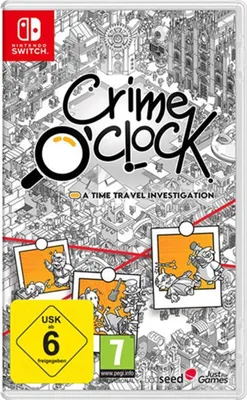 The image shows the game box for Crime O'Clock on Nintendo Switch.