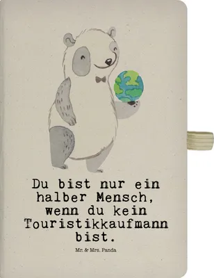 Produktbild von Mr. & Mrs. Panda Journal Touristikkaufmann Herz - Transparent - Geschenk, Kladde, Adressbuch, A5 Heft, Reisetagebuch, Tagebuch