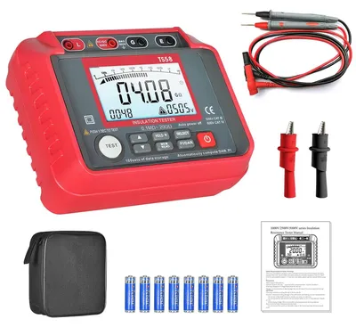 Produktbild von Digitaler Isolationsprüfer 1000V, 5 Spannungsstufen, 0,1MΩ–20GΩ, für Elektrowartung