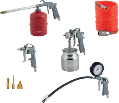 Image de Kit air comprimé 8 accessoires VITO pour Compresseurs d'air