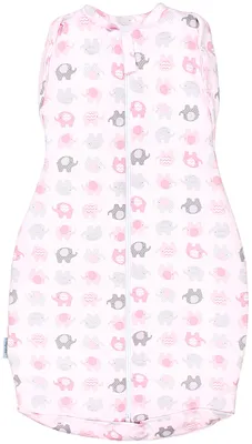 Produktbild von TupTam Baby Pucksack e Materialien Swaddle Bag Wattiert Babyschlafsack 2.5 TOG unisex, Farbe: Wattiert 2.5 TOG / Elefanten, Größe: 0-3 Monate