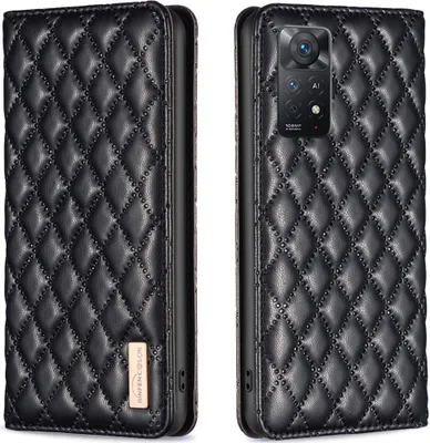 Obrázek produktu pro Redmi Note 11 Pro Pouzdro, Elegantní Flip Kožené Pouzdro s Kapsami na Karty a Stojánkem pro Xiaomi Redmi Note 11 Pro 5G / 4G černé