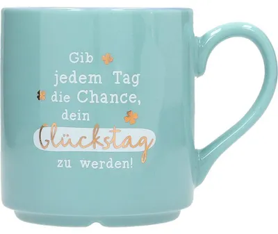 Obrázok produktu pre Obľúbený hrnček Hrnček s držadlom a nápisom, 300 ml - Dajte každému dňu šancu, váš šťastný deň
