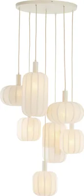 Produktbild von Light & Living - hängeleuchte - Tufia - beige crème - textil - Ø 53cm - E27 - 2992643