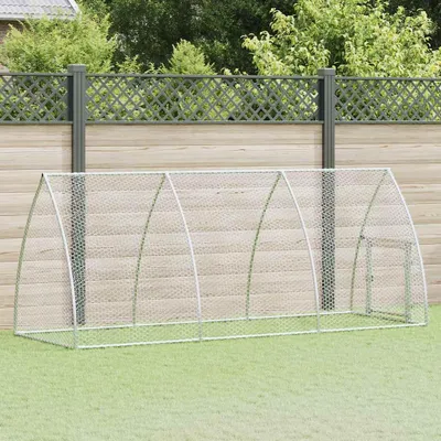 Obrázek produktu pro Klec pro kuřata stříbrná pozinkovaná ocel 300 x 105 x 120 cm