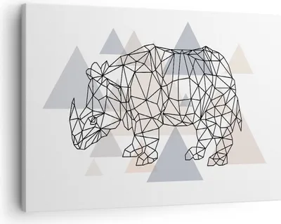 Produktbild von Bild auf Leinwand - Leinwandbild - Tier Abstraktion - 70x50cm - Wand Bild - Wanddeko - Wandbilder - Leinwanddruck - Bilder - Kunstdruck - Wanddekoration - Leinwand bilder - Wandkunst - AA70x50-4060