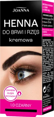 Zdjęcie produktu dla Joanna Henna Do Brwi I Rzęs Kolor Czarny Z Aplikatorem Butelk Z Aktywtoem