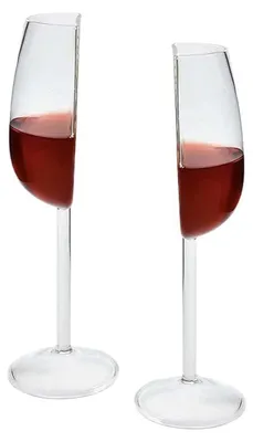 Immagine prodotto di Set di 2 bicchieri da vino trasparenti con gambo lungo