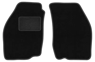 Produktbild von Velours-Fußmatten Vorne für Suzuki Baleno I 1995-2007 (Schrägheck/Limousine/Kombi) – 2-tlg, Schwarz, passgenau – Wielganizator LUX