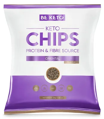 Produktbild von BeKeto Keto Chips Scharf Orientalisch 30g