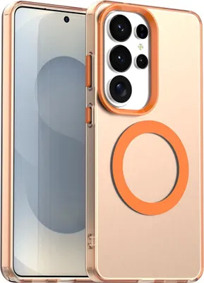 Produktbild von MagSafe Handy Hülle für Samsung Galaxy S26 Ultra Candy Design TPU PC Case Orange