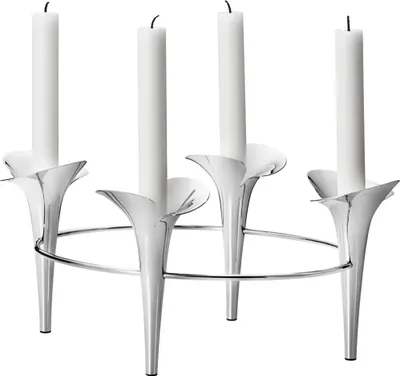 Productafbeelding van Georg Jensen BLOOM BOTANICA TAPER CANDLEHOLDER, , 4 CANDLES, SS 10020271