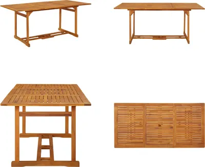 Imagen del producto de vidaXL Mesa de comedor para jardín, 180x90x75 cm, madera maciza de acacia - Mesa de comedor - Mesas de comedor - Mesa de madera - Mesas de madera