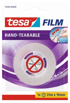 Produktbild von Tesa von Hand abreißbar Transparent Klebeband 25m x 19mm universal einsetzbar