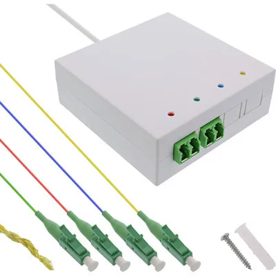 Image de InLine® Boîte d'extension FTTH pré-confectionnée 4x LC/APC 9/125µm 50m