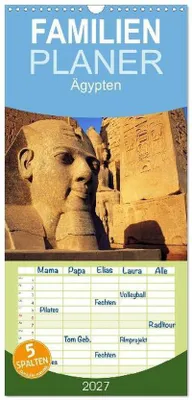 Immagine prodotto di Familienplaner 2027 - Ägypten mit 5 Spalten (Wandkalender, 21 x 45 cm) CALVENDO