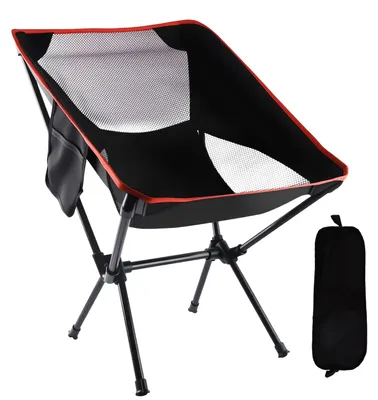 Image de Chaise de camping pliable avec sac de transport – Ultra légère et portable, idéale pour les activités de plein air